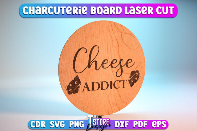 Charcutier Board | Cutting Board Laser Cut | Kitchen SVG | Home Design | CNC File SVG The T Store Design 