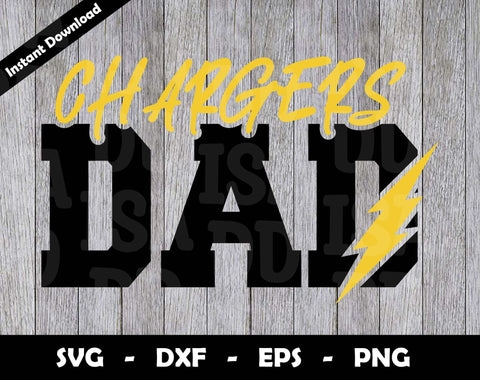 Chargers Dad SVG Cut File, Chargers logo SVG Design, Chargers Dad Football, T-Shirt Sublimation Design Png SVG Arthur Arellano 