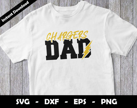 Chargers Dad SVG Cut File, Chargers logo SVG Design, Chargers Dad Football, T-Shirt Sublimation Design Png SVG Arthur Arellano 