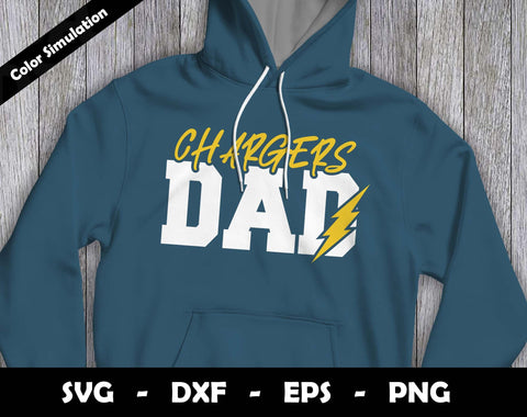 Chargers Dad SVG Cut File, Chargers logo SVG Design, Chargers Dad Football, T-Shirt Sublimation Design Png SVG Arthur Arellano 