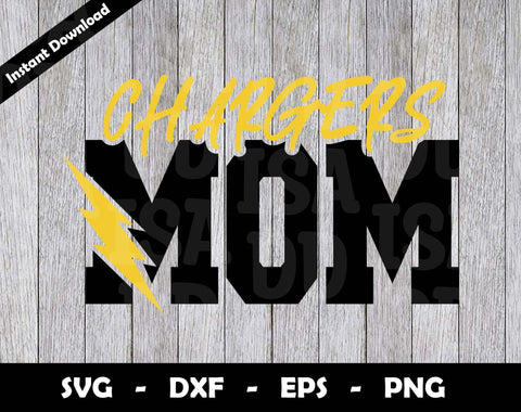 Chargers Mom SVG Cut File, Chargers logo SVG Design, Chargers Mom Football, T-Shirt Sublimation Design Png SVG Arthur Arellano 