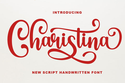 Charistina Script Font muhammadzeky 