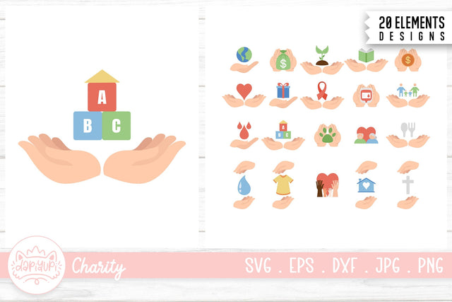 Charity Sign And Symbol Design Bundle SVG dapiyupi store 