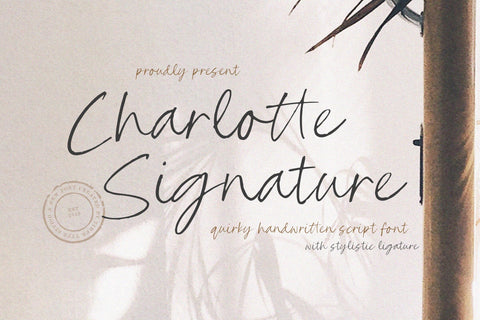 Charlotte Signature - Quirky Handwritten Script Font Font Timur type 