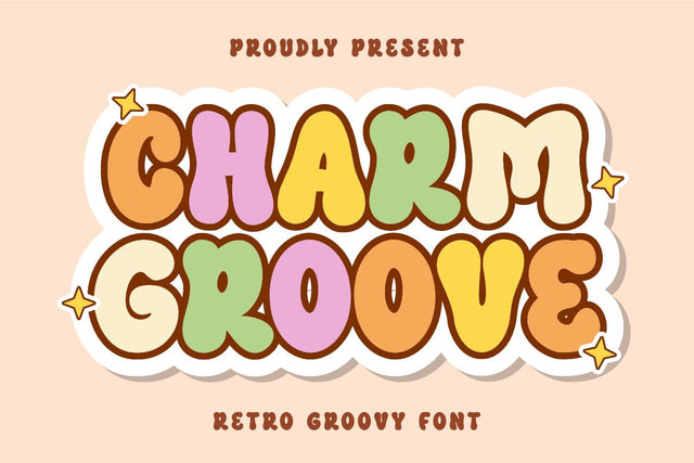 Charm Groove - Retro Groovy Font Font Masyafi Studio 