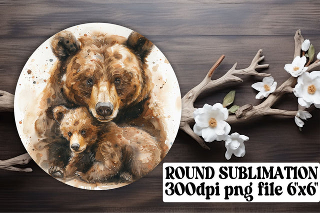 Charming Animal Family Sublimation Assortment - Round, Keychain, Car Coaster Sublimation afrosvg 