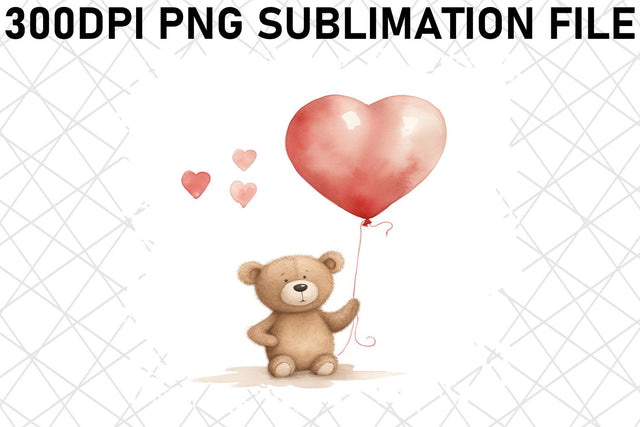 Charming Bear Hugs Sublimation Design - Valentine's Day PNG Sublimation afrosvg 