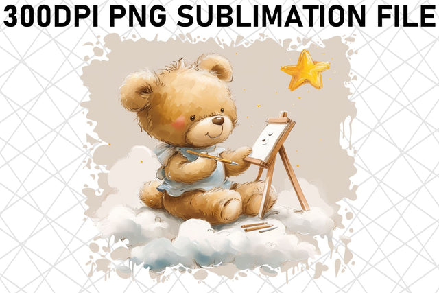 Charming Bear Illustration Set Sublimation afrosvg 