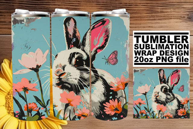 Charming Bunny-themed Sublimation Wraps Sublimation afrosvg 