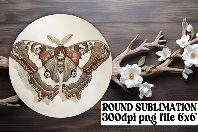 Charming Butterfly Sublimation Circle Design for Car Accessories Sublimation afrosvg 