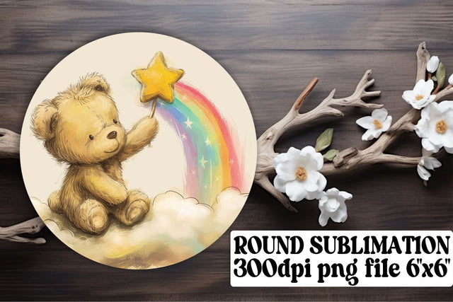 Charming Circle Decor Featuring Cute Bears Sublimation afrosvg 