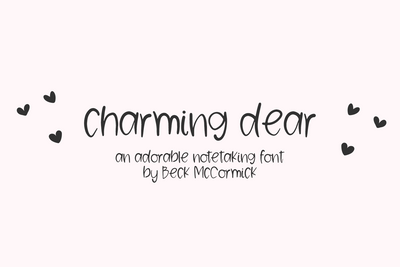 Charming Dear Sans Font Beck McCormick 