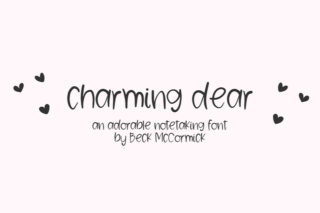 Charming Dear Sans Font Beck McCormick 