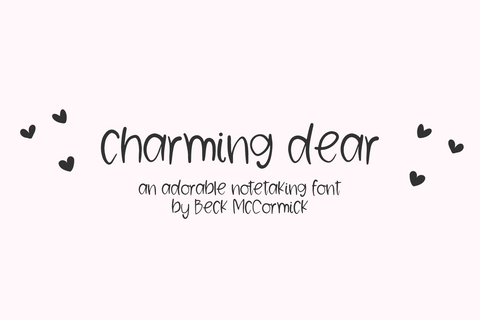 Charming Dear Sans Font Beck McCormick 
