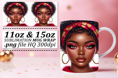 Charming designs for 11oz and 15oz mugs, inspire creativity! , Love Girl Sublimation afrosvg 