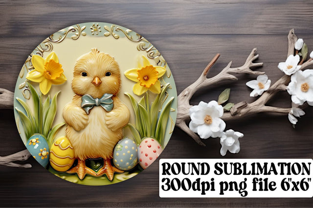 Charming Easter Animals Sublimation Trio - Circle, Keychain, Coaster Sublimation afrosvg 