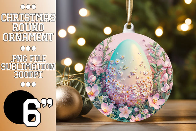 Charming Easter Round Ornaments - Sublimation Assortment Sublimation afrosvg 