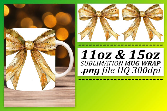 Charming mug wrap templates, great for DIY projects! , Bow Sublimation afrosvg 