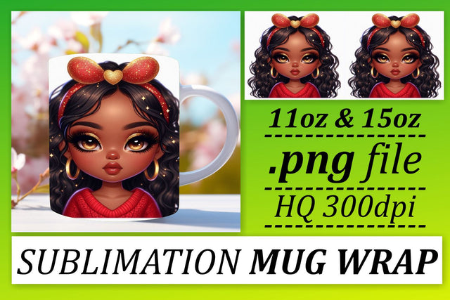 Charming mug wrap templates, great for DIY projects! , Love Girl Sublimation afrosvg 