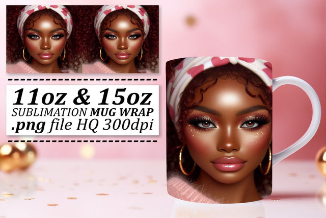 Charming mug wrap templates, great for DIY projects! , Love Girl Sublimation afrosvg 