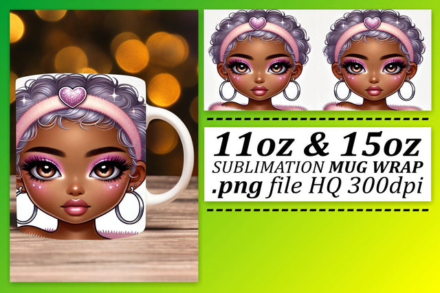Charming mug wraps, great for seasonal crafts! , Love Girl Sublimation afrosvg 