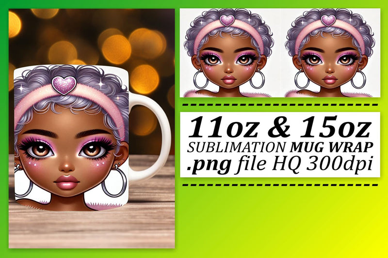 Charming mug wraps, great for seasonal crafts! , Love Girl Sublimation afrosvg 