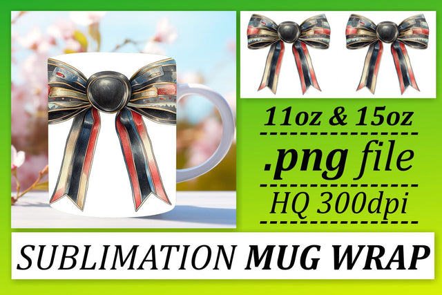 Charming mug wraps, perfect for personal touch! , Bow Sublimation afrosvg 
