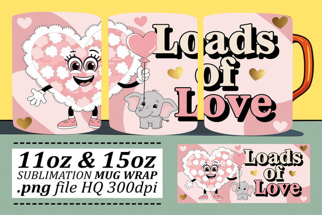 Charming mug wraps, perfect for personal touch! , Valentines Sublimation afrosvg 
