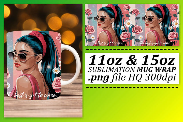 Charming mug wraps, perfect for personal touch! , Woman Sublimation afrosvg 