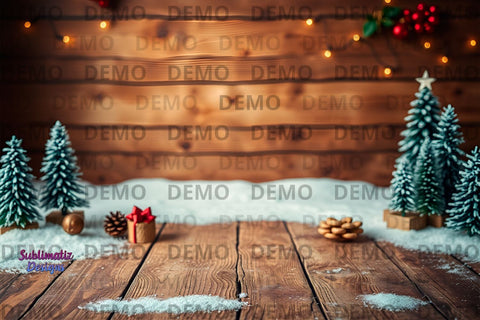 Charming Rustic Christmas Scene Mock Up Photo Sublimatiz Designs 