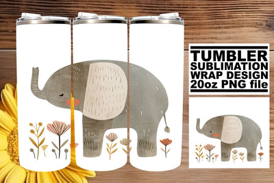 Charming Spring Boho Wildlife Tumbler Wrap - 20oz Sublimation Sublimation afrosvg 