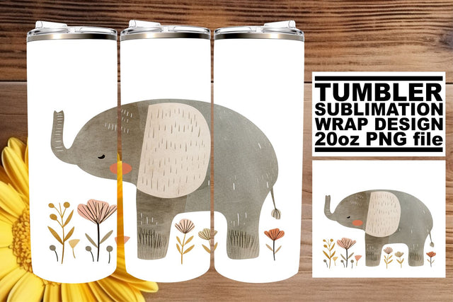 Charming Spring Boho Wildlife Tumbler Wrap - 20oz Sublimation Sublimation afrosvg 