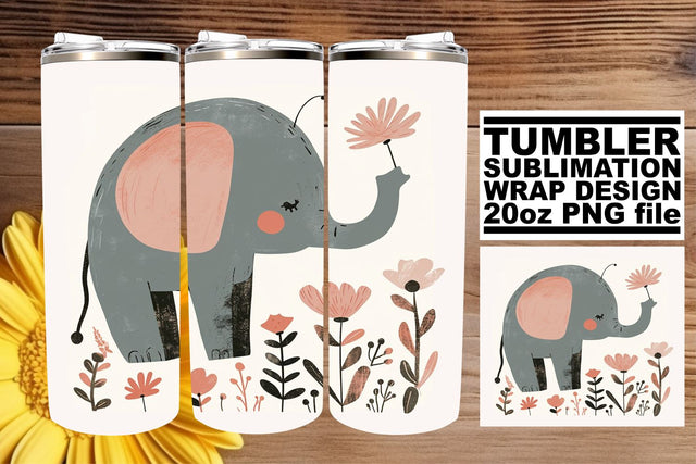 Charming Springtime Boho Wildlife Tumbler Wrap - 20oz Sublimation Sublimation afrosvg 