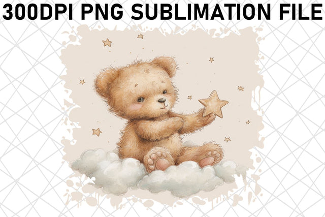 Charming Teddy Bear Watercolor Designs Bundle for Crafting Fun Sublimation afrosvg 