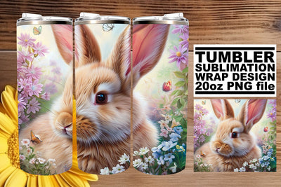 Charming Tumbler Magic with Bunnies Sublimation afrosvg 