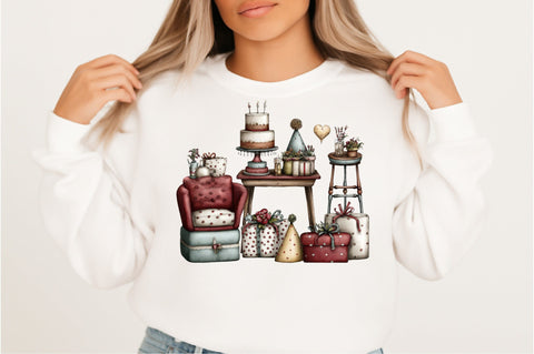 Charming vintage living room PNG Sublimation SVGArt 