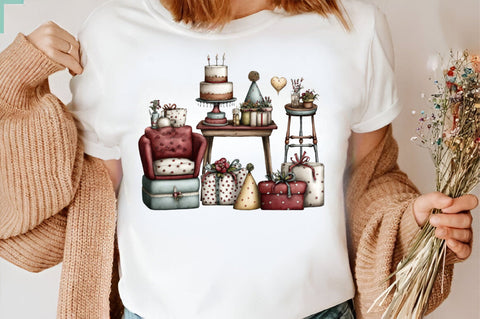 Charming vintage living room PNG Sublimation SVGArt 