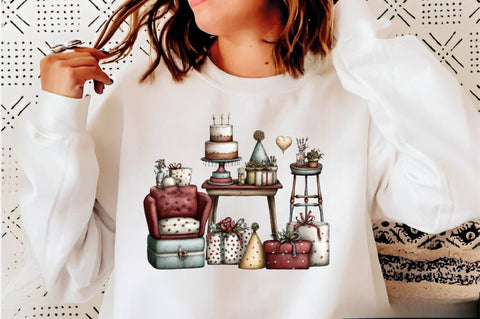 Charming vintage living room PNG Sublimation SVGArt 