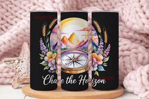 Chase the Horizon 20oz Tumbler Wrap Sublimation DesignSVG 