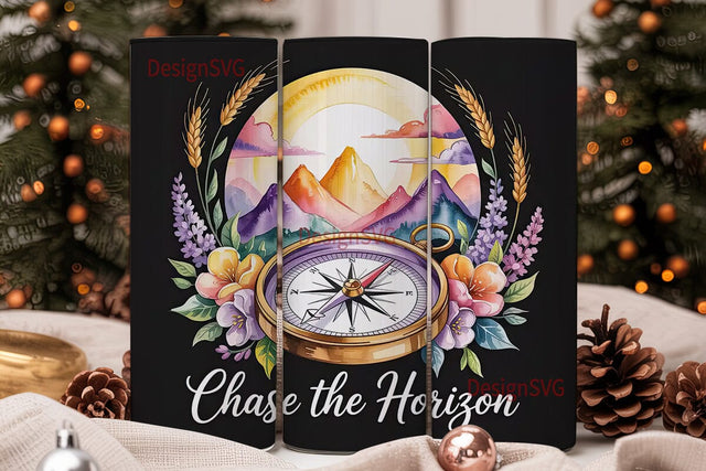 Chase the Horizon 20oz Tumbler Wrap Sublimation DesignSVG 