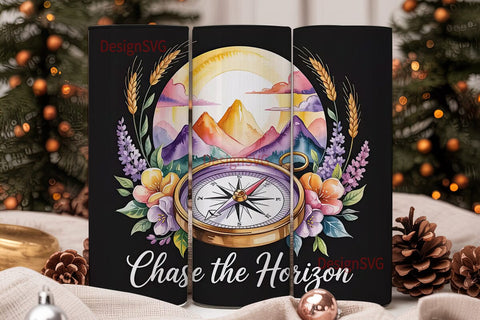 Chase the Horizon 20oz Tumbler Wrap Sublimation DesignSVG 