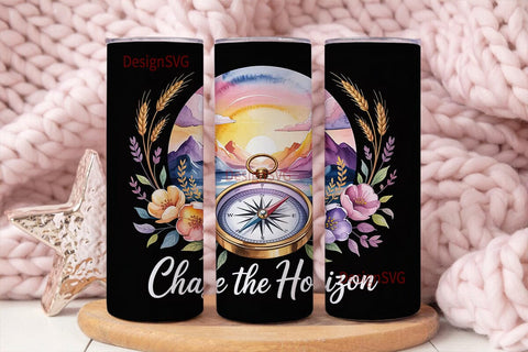 Chase the Horizon 20oz Tumbler Wrap Sublimation DesignSVG 