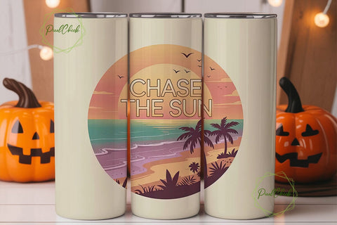Chase the Sun 20oz Tumbler Wrap Sublimation PixelChick 