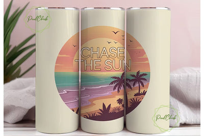 Chase the Sun 20oz Tumbler Wrap Sublimation PixelChick 