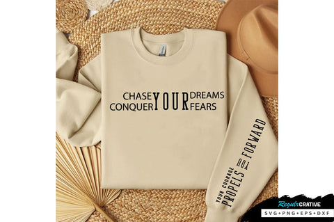 Chase your dreams Sleeve SVG Design, Inspirational sleeve SVG, Motivational Sleeve SVG Design, Positive Sleeve SVG SVG Regulrcrative 