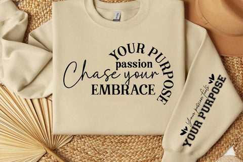 Chase your passion embrace your purpose Sleeve SVG Design SVG Designangry 