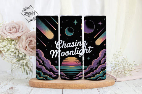 Chasing Moonlight 20oz Tumbler Wrap Sublimation sassyprint 