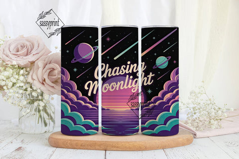 Chasing Moonlight 20oz Tumbler Wrap Sublimation sassyprint 