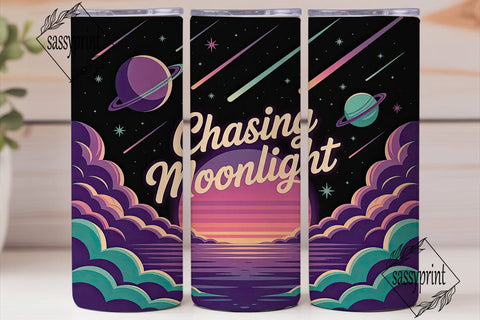 Chasing Moonlight 20oz Tumbler Wrap Sublimation sassyprint 