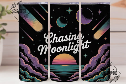 Chasing Moonlight 20oz Tumbler Wrap Sublimation sassyprint 